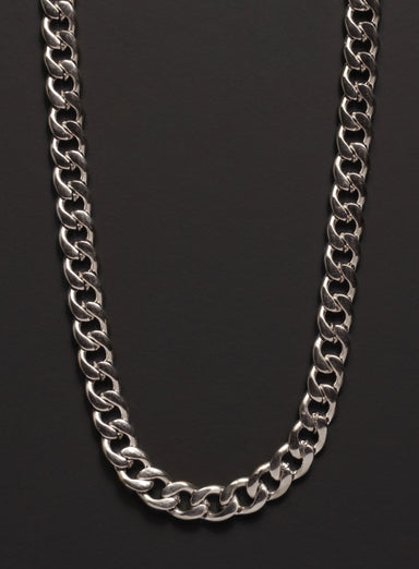 7mm Stainless Steel Curb Chain Necklace for Men