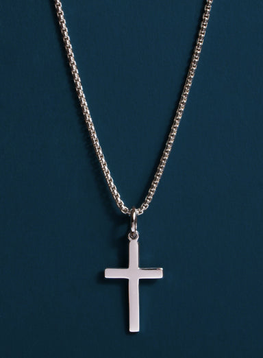 Sterling Silver Cross Necklace for Men