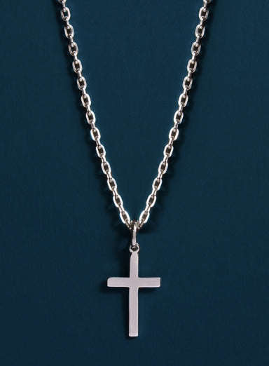 Sterling Silver Cross Necklace for Men (Cable) Jewelry legacyhomesrgv: Men's Jewelry & Clothing.   