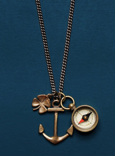 Anchor and Compass Necklace for Men Jewelry legacyhomesrgv   