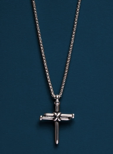 Stainless Steel Nail Cross Necklace for Men