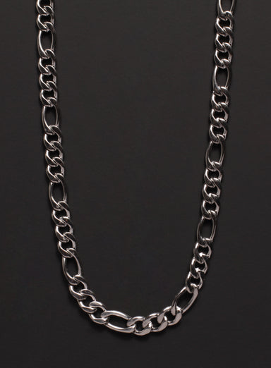 6mm Stainless Steel Figaro Chain Necklace for Men