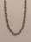 925 Oxidized Textured Elongated Sterling Silver Chain Necklace for Men
