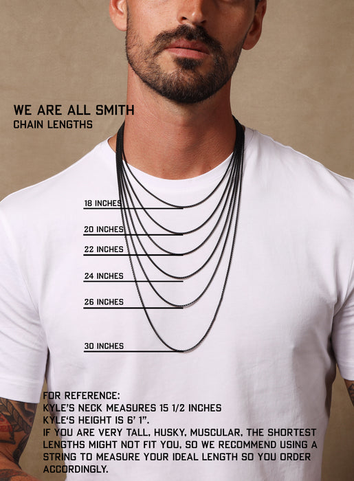 925 Sterling Silver Elongated Cable Chain Necklace for Men