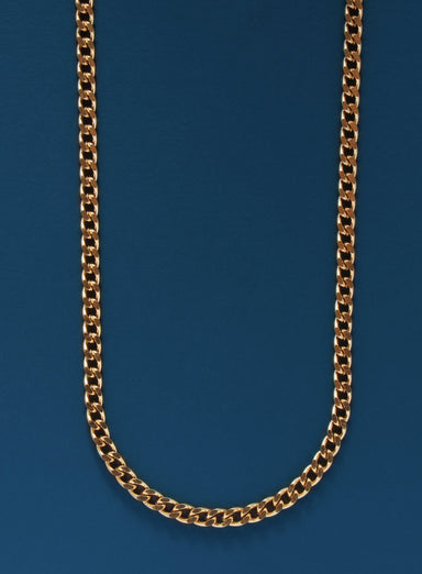 3.5 mm Gold Cuban Chain Necklace Necklaces legacyhomesrgv: Men's Jewelry & Clothing.   