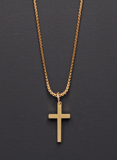 SMALL GOLD CROSS NECKLACE FOR MEN