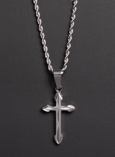 Cross Necklace for Men with Rope Chain Necklaces legacyhomesrgv   