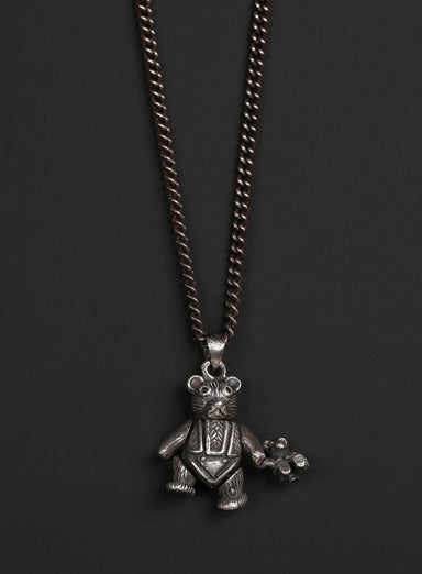 Sterling Silver "Ride or Die" Teddy Bear Necklace Necklaces legacyhomesrgv   