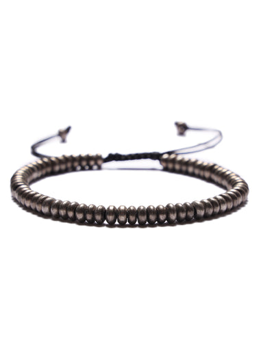White Brass rondelle Bead Bracelet Bracelets legacyhomesrgv: Men's Jewelry & Clothing.   