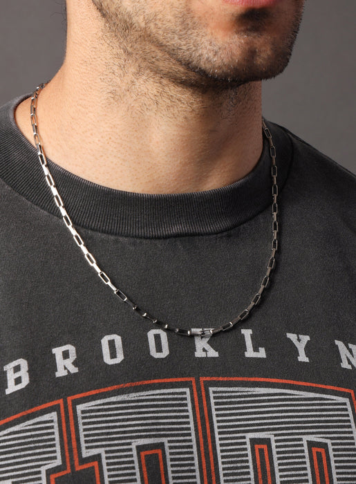 Waterproof Elongated Box style chain in 316L stainless steel Necklaces legacyhomesrgv: Men's Jewelry & Clothing.   