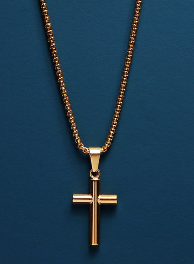 Men's Bamboo Gold Cross Pendant Necklace Necklaces legacyhomesrgv: Men's Jewelry & Clothing.   